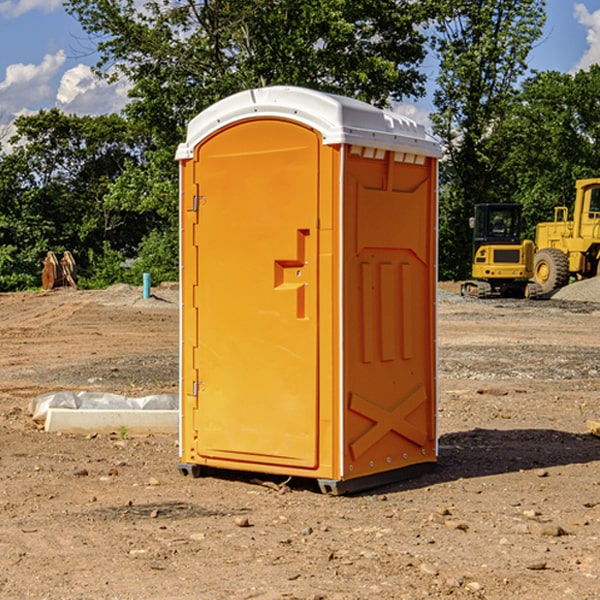 can i customize the exterior of the porta potties with my event logo or branding in Baxter IA